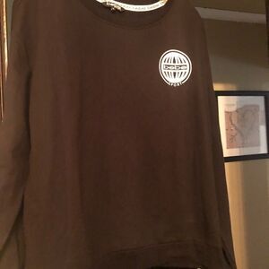 BebeWomen’s Black Pullover Sweatshirt w/ Logo runs small